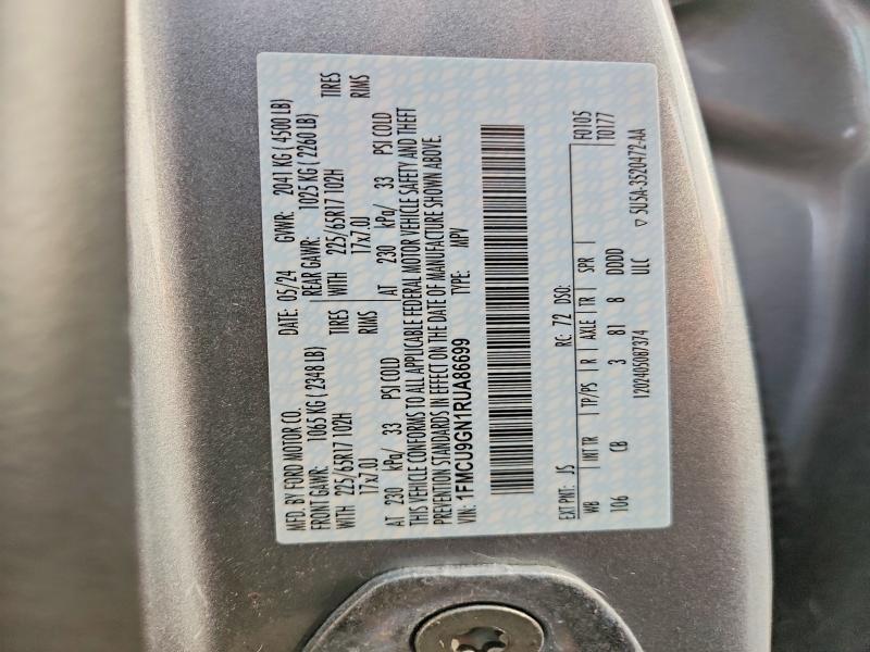 Продажа на аукционе авто 2024 Ford Escape, vin: 1FMCU9GN1RUA86699, номер лота: 62441066