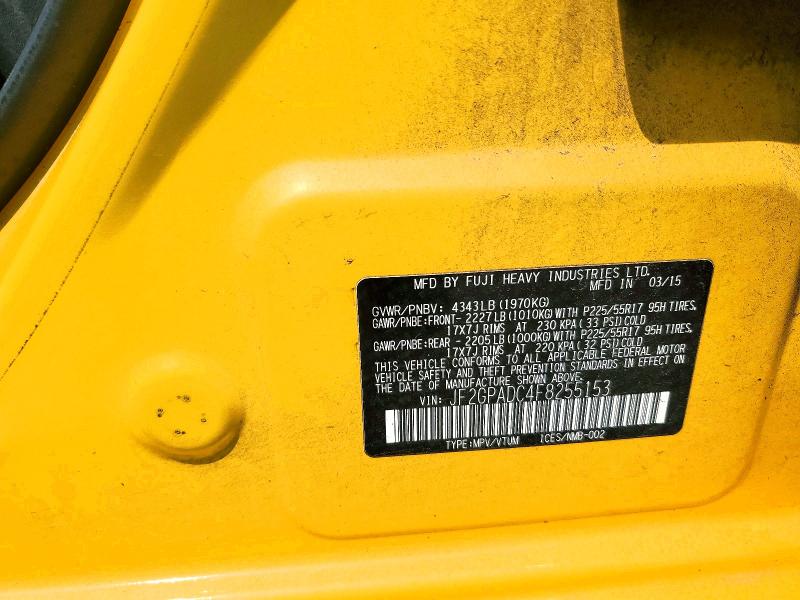Aukcja sprzedaży 2015 Subaru Xv Crosstrek, vin: JF2GPADC4F8255153, numer aukcji: 61476166