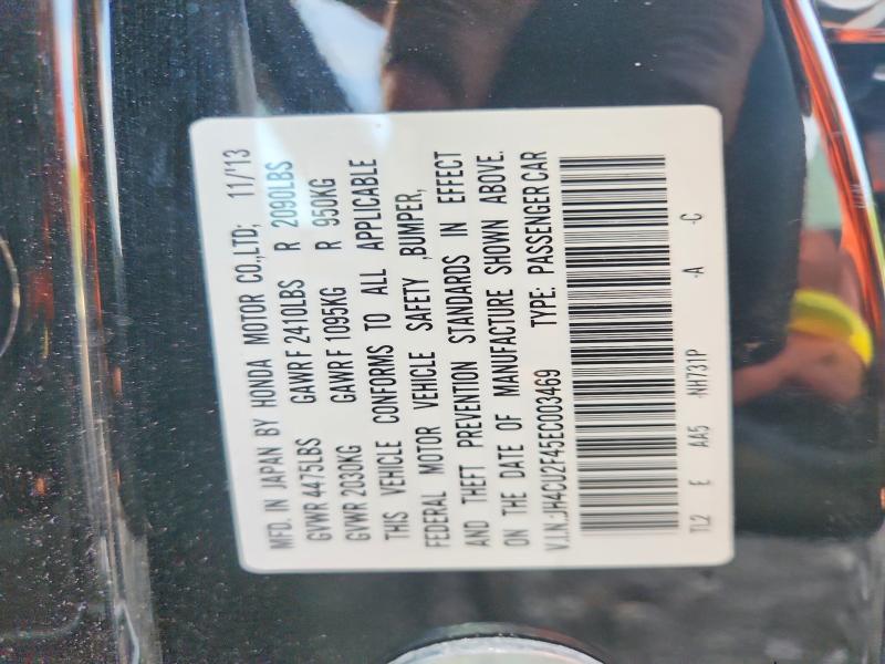 58480186 :رقم المزاد ، JH4CU2F45EC003469 vin ، 2014 Acura Tsx مزاد بيع