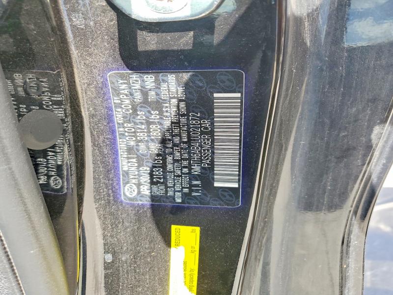 2020 Hyundai Veloster მანქანა იყიდება აუქციონზე, vin: KMHTH6AB4LU021872, აუქციონის ნომერი: 60198176