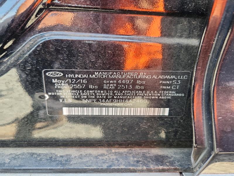 Aukcja sprzedaży 2017 Hyundai Sonata, vin: 5NPE34AF9HH442460, numer aukcji: 59637836