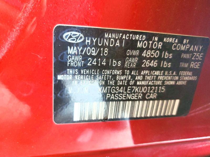 Продажа на аукционе авто 2019 Genesis G70, vin: KMTG34LE7KU012115, номер лота: 59121956