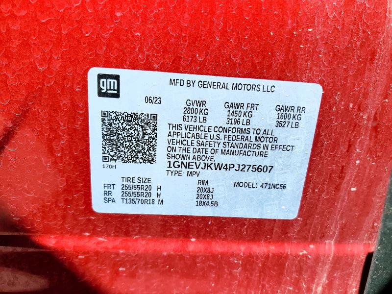 Aukcja sprzedaży 2023 Chevrolet Traverse, vin: 1GNEVJKW4PJ275607, numer aukcji: 57254046