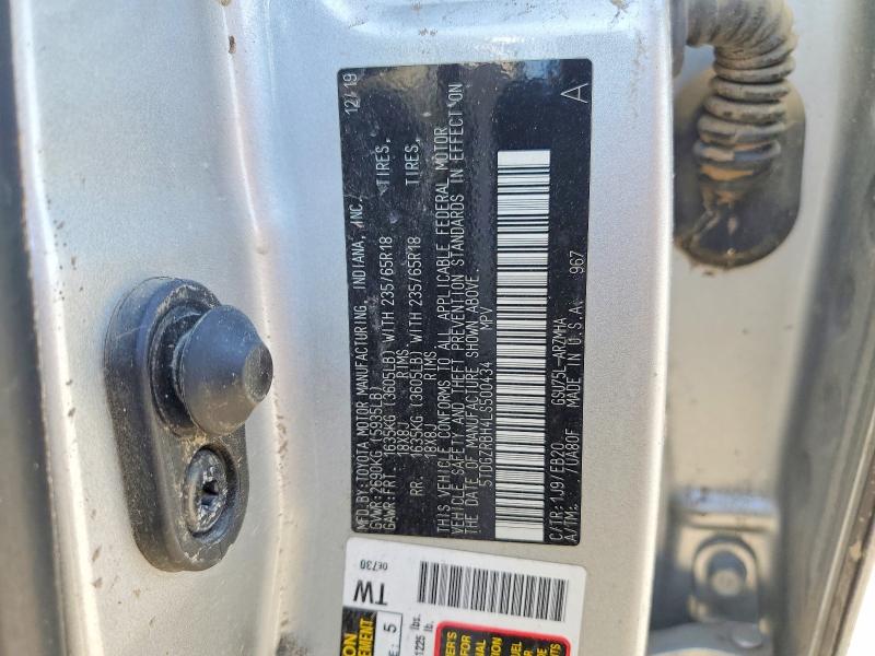 Aukcja sprzedaży 2020 Toyota Highlander, vin: 5TDGZRBH4LS500434, numer aukcji: 59625156