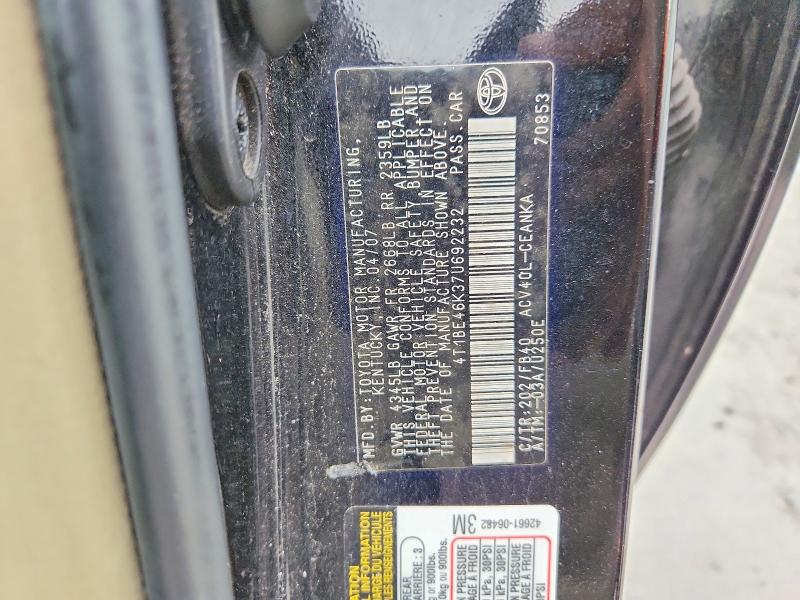 Aukcja sprzedaży 2007 Toyota Camry, vin: 4T1BE46K37U692232, numer aukcji: 61981716