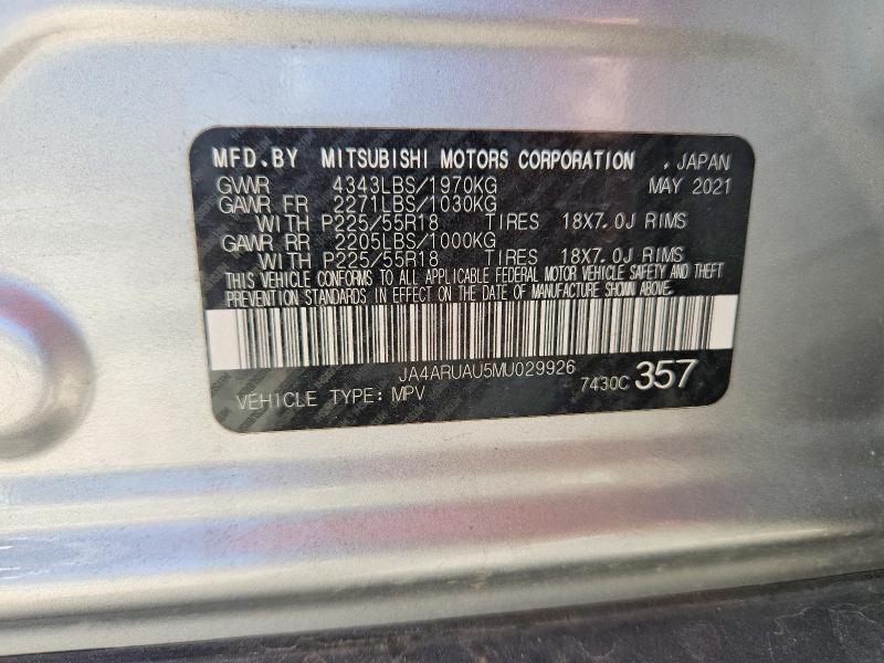 Aukcja sprzedaży 2021 Mitsubishi Outlander Sport, vin: JA4ARUAU5MU029926, numer aukcji: 62032606