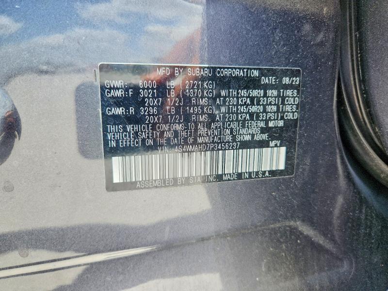 Продаж на аукціоні авто 2023 Subaru Ascent, vin: 4S4WMAHD7P3456237, номер лоту: 59376626