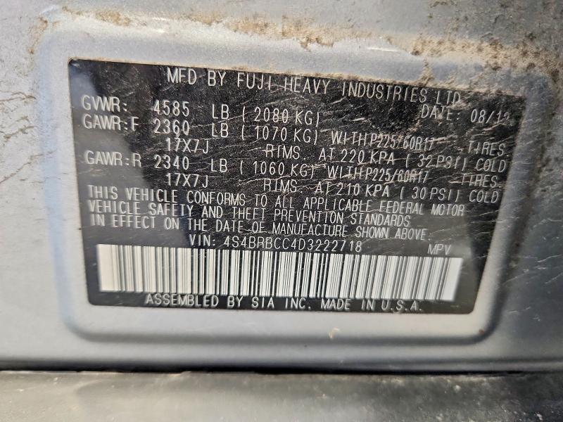 Продажа на аукционе авто 2013 Subaru Outback, vin: 4S4BRBCC4D3222718, номер лота: 61151316