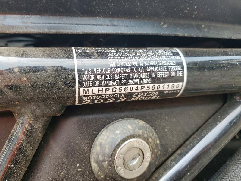 Aukcja sprzedaży 2023 Honda Cmx500, vin: MLHPC5604P5601190, numer aukcji: 62505586