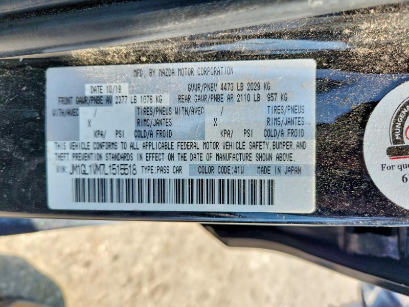 Aukcja sprzedaży 2020 Mazda 6, vin: JM1GL1VM7L1515518, numer aukcji: 63136206