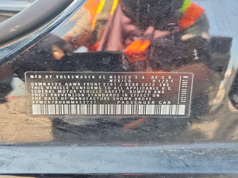 Aukcja sprzedaży 2021 Volkswagen Jetta, vin: 3VWC57BU6MM033737, numer aukcji: 62482846