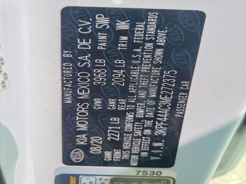 2021 Kia Forte მანქანა იყიდება აუქციონზე, vin: 3KPF44AC3ME272375, აუქციონის ნომერი: 60643086