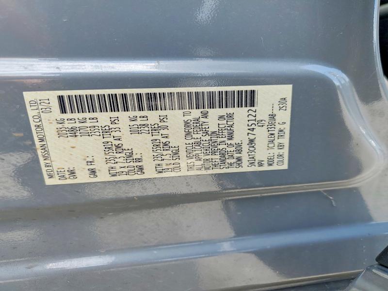 Продажа на аукционе авто 2021 Nissan Rogue, vin: 5N1AT3CA9MC745122, номер лота: 60598876