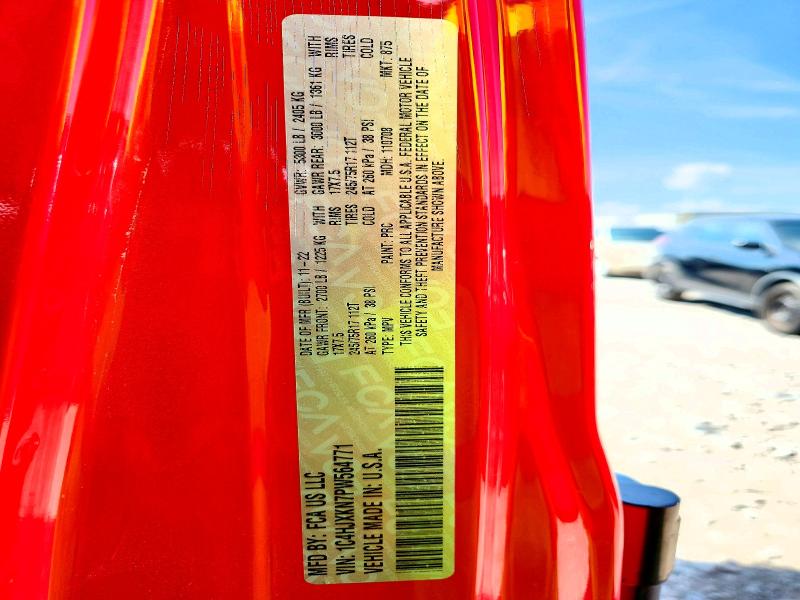Продажа на аукционе авто 2023 Jeep Wrangler, vin: 1C4HJXKN7PW564771, номер лота: 59707726