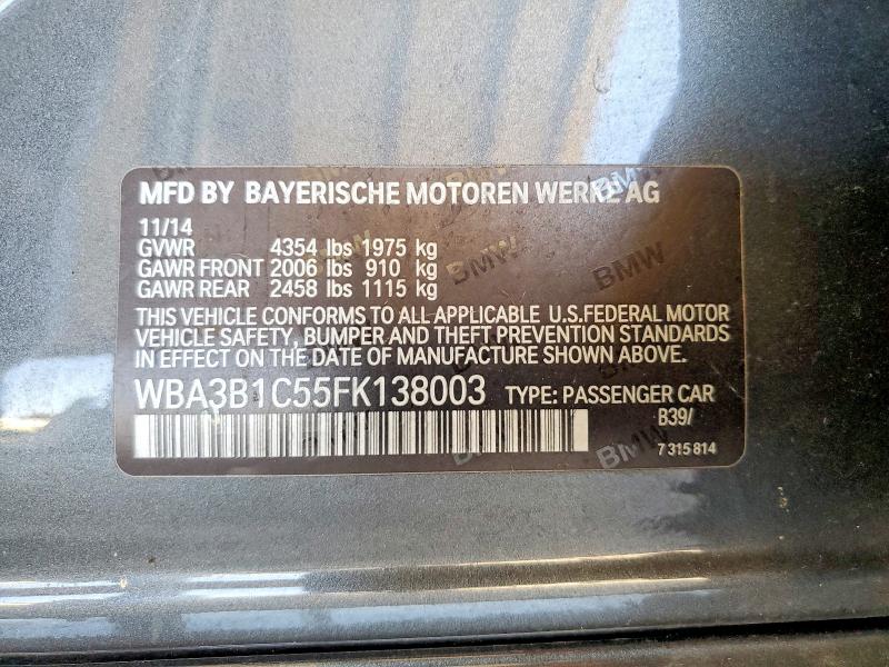 Продажа на аукционе авто 2015 Bmw 320, vin: WBA3B1C55FK138003, номер лота: 59626976