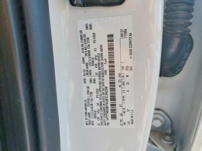 2018 Ford F250 მანქანა იყიდება აუქციონზე, vin: 1FT7W2BT0JEC36250, აუქციონის ნომერი: 61913096