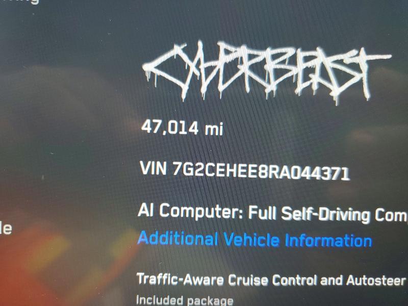 Продаж на аукціоні авто 2024 Tesla Cybertruck, vin: 7G2CEHEE8RA044371, номер лоту: 60830086