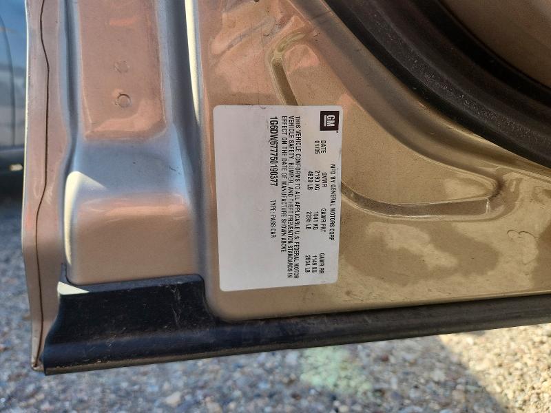Auction sale of the 2005 Cadillac Sts, vin: 1G6DW677750190377, lot number: 62870856