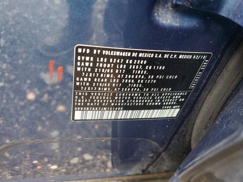 Продаж на аукціоні авто 2018 Volkswagen Tiguan, vin: 3VV3B7AX7JM121460, номер лоту: 62118056