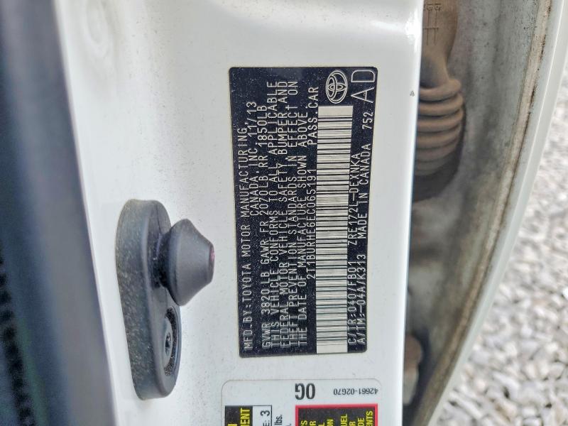 2014 Toyota Corolla მანქანა იყიდება აუქციონზე, vin: 2T1BURHE6EC065191, აუქციონის ნომერი: 60220246