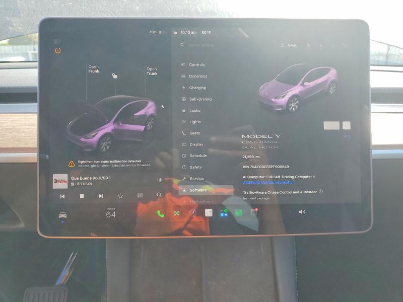 Aukcja sprzedaży 2023 Tesla Model Y, vin: 7SAYGDEE5PF909649, numer aukcji: 63019246
