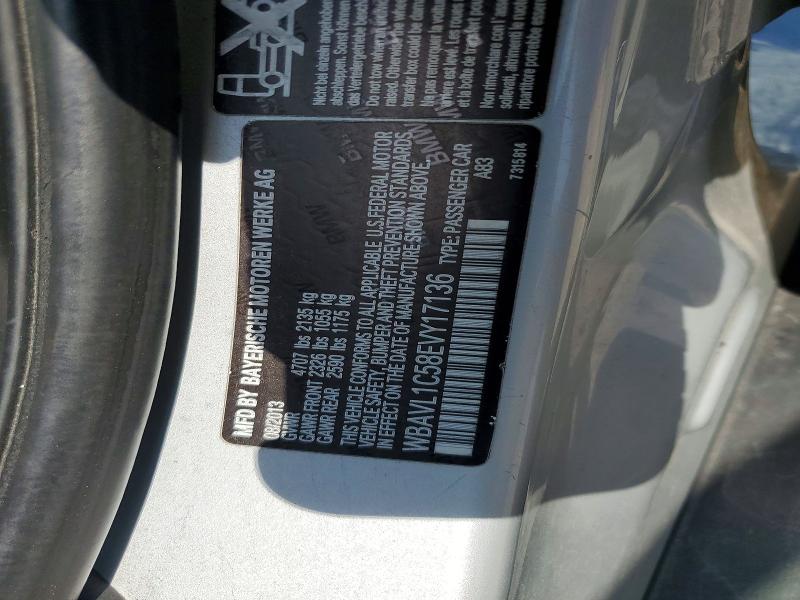 Aukcja sprzedaży 2014 Bmw X1, vin: WBAVL1C58EVY17136, numer aukcji: 60593396