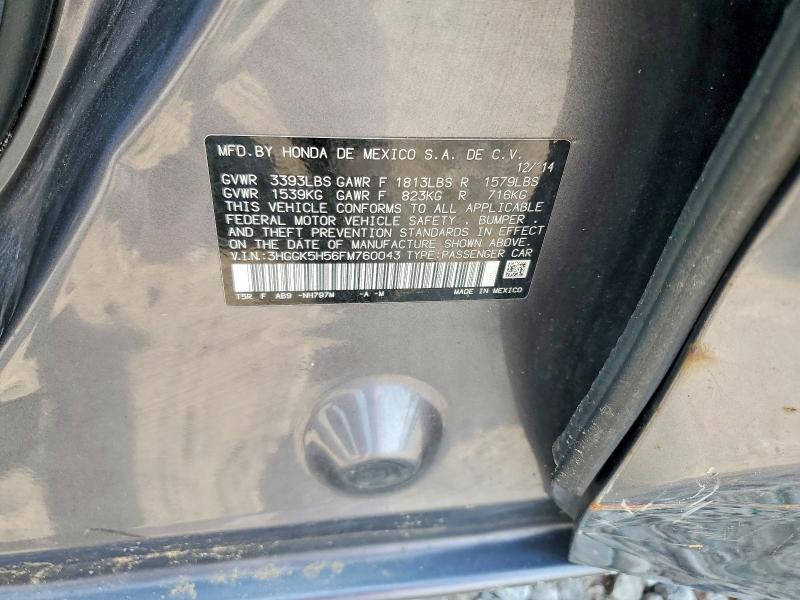 Aukcja sprzedaży 2015 Honda Fit, vin: 3HGGK5H56FM760043, numer aukcji: 61175146