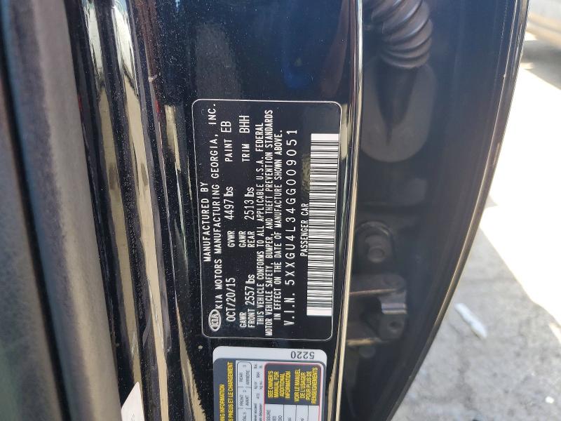 Aukcja sprzedaży 2016 Kia Optima, vin: 5XXGU4L34GG009051, numer aukcji: 59239326