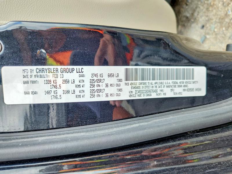 2013 Dodge Grand Caravan მანქანა იყიდება აუქციონზე, vin: 2C4RDGCG9DR676486, აუქციონის ნომერი: 62643856