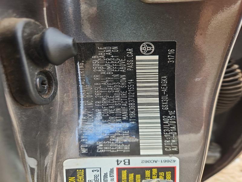 60986296 :رقم المزاد ، 4T1BK36B37U215514 vin ، 2007 Toyota Avalon مزاد بيع