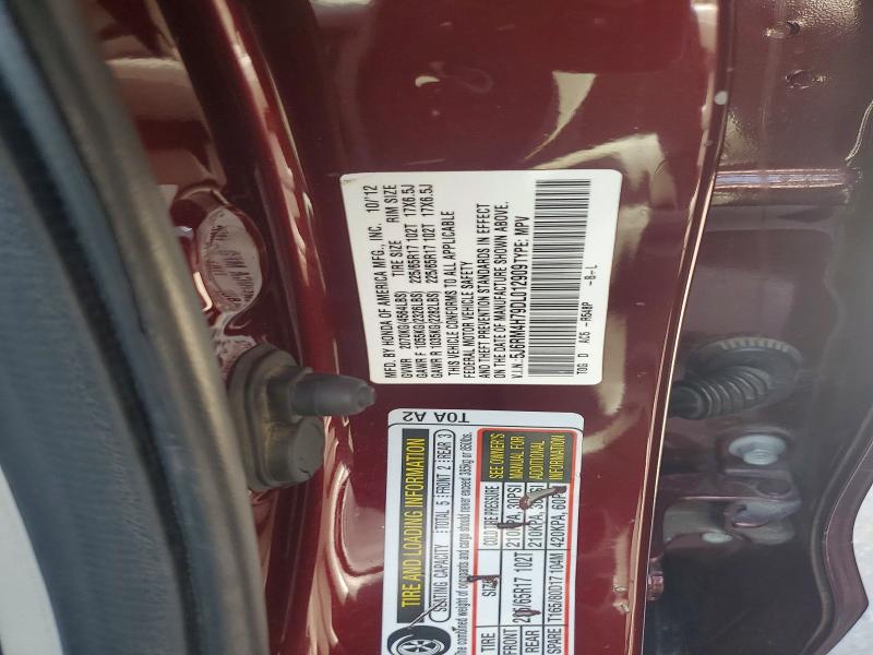 Продаж на аукціоні авто 2013 Honda Cr-v, vin: 5J6RM4H79DL012909, номер лоту: 61313356