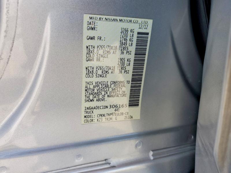 Продаж на аукціоні авто 2013 Nissan Titan, vin: 1N6AA0EC1DN306165, номер лоту: 60033226