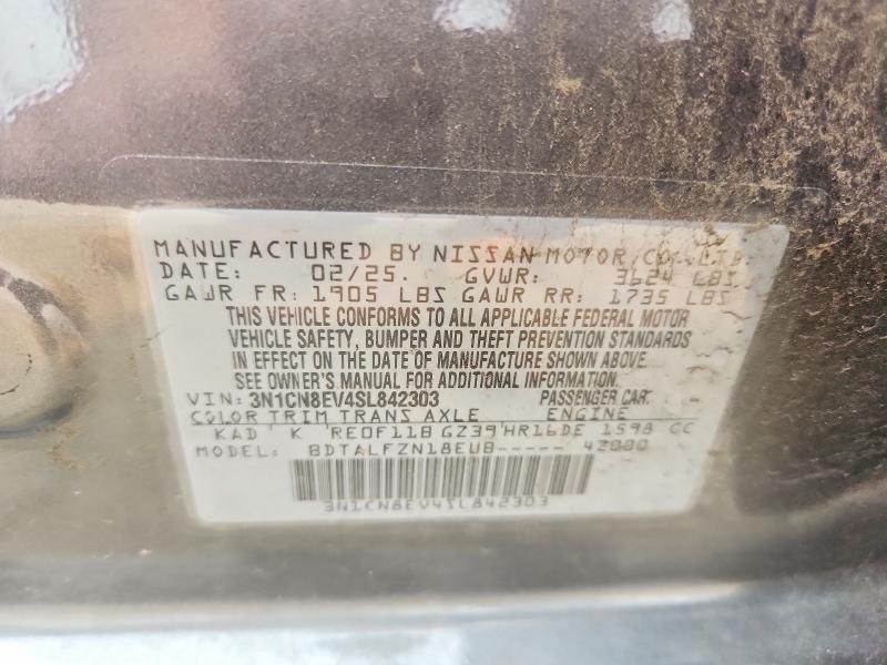 61520006 :رقم المزاد ، 3N1CN8EV4SL842303 vin ، 2025 Nissan Versa مزاد بيع