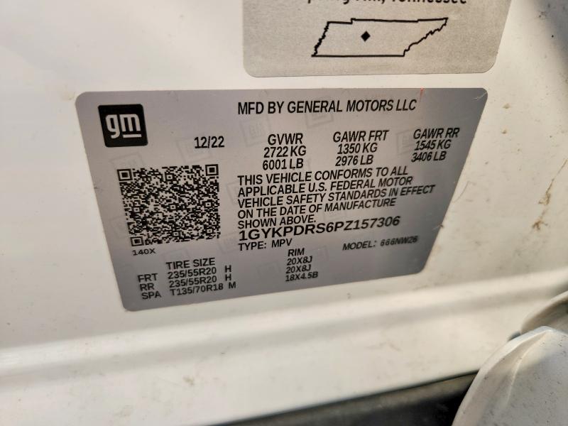 61497616 :رقم المزاد ، 1GYKPDRS6PZ157306 vin ، 2023 Cadillac Xt6 مزاد بيع