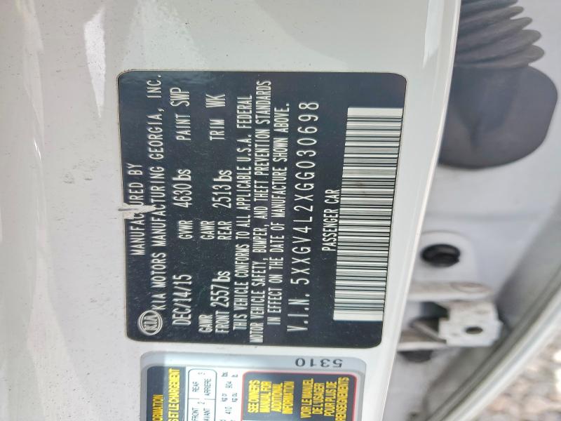 58826786 :رقم المزاد ، 5XXGV4L2XGG030698 vin ، 2016 Kia Optima مزاد بيع