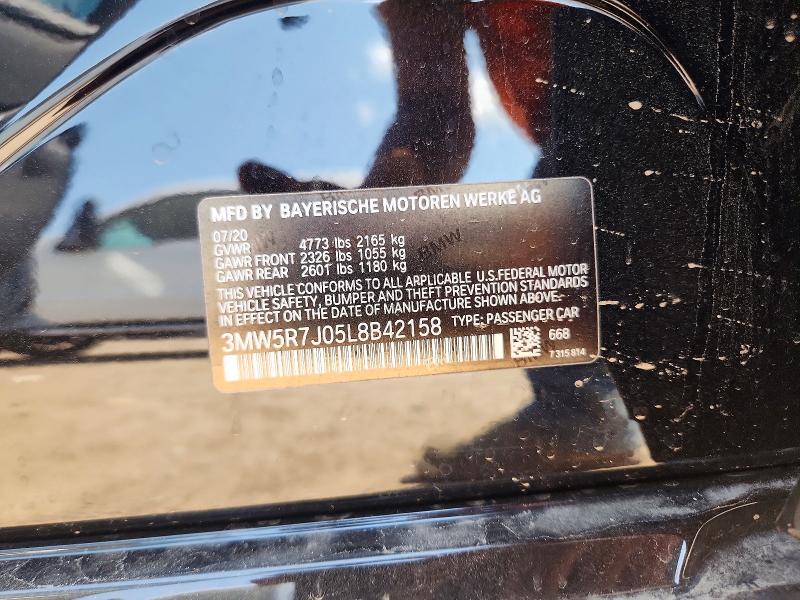 Aukcja sprzedaży 2020 Bmw 330xi, vin: 3MW5R7J05L8B42158, numer aukcji: 60822306