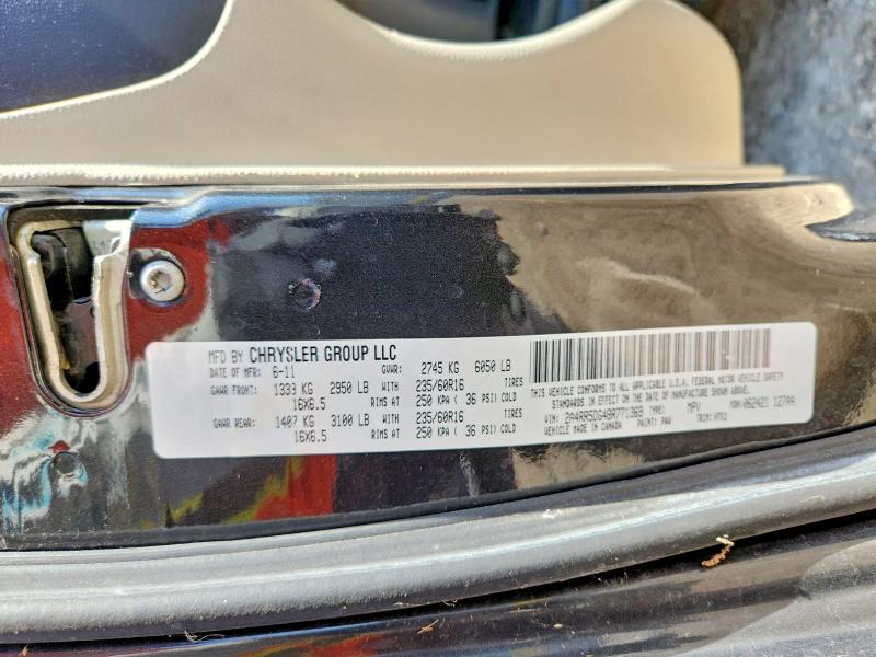 2011 Chrysler Town & Country მანქანა იყიდება აუქციონზე, vin: 2A4RR5DG4BR771369, აუქციონის ნომერი: 62161316