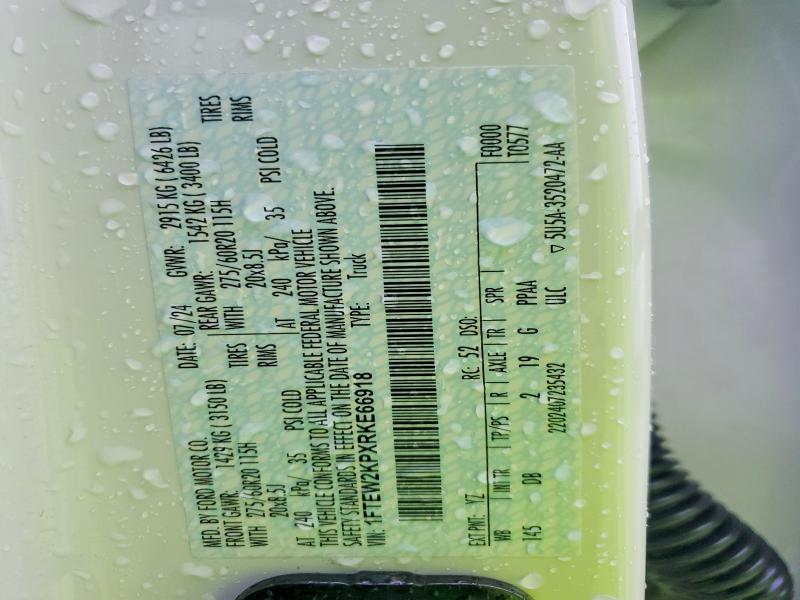 Aukcja sprzedaży 2024 Ford F150, vin: 1FTEW2KPXRKE66918, numer aukcji: 60610236