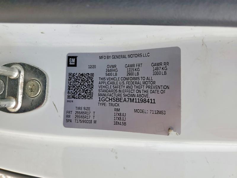 Продажа на аукционе авто 2021 Chevrolet Colorado, vin: 1GCHSBEA7M1198411, номер лота: 59852426