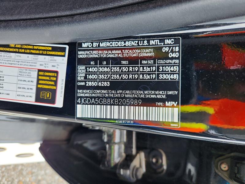 Продажа на аукционе авто 2019 Mercedes-benz Gle, vin: 4JGDA5GB8KB205989, номер лота: 60271406