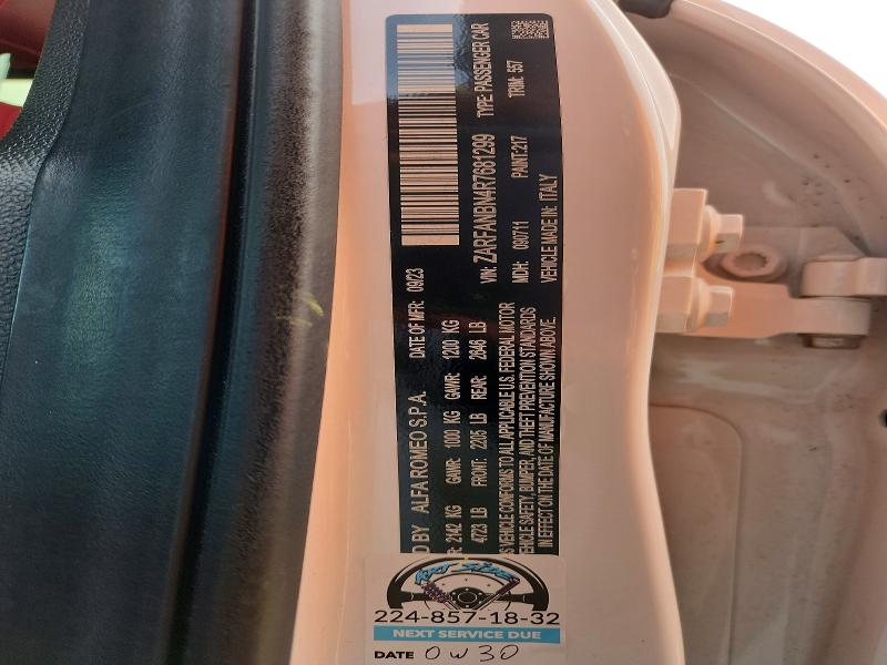 Продажа на аукционе авто 2024 Alfa Romeo Giulia, vin: ZARFANBN4R7681299, номер лота: 60740966