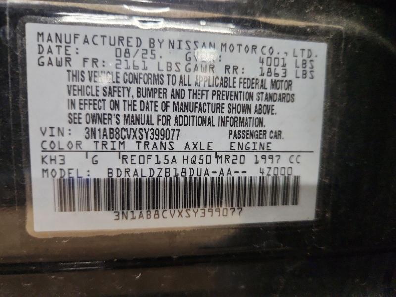 Продаж на аукціоні авто 2025 Nissan Sentra, vin: 3N1AB8CVXSY399077, номер лоту: 60746416