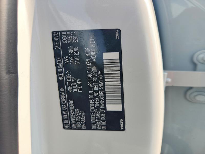 Продажа на аукционе авто 2022 Volvo Xc90, vin: YV4102PK1N1836700, номер лота: 63054856