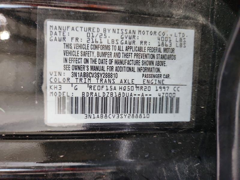 Продаж на аукціоні авто 2025 Nissan Sentra, vin: 3N1AB8CV3SY288810, номер лоту: 61137506