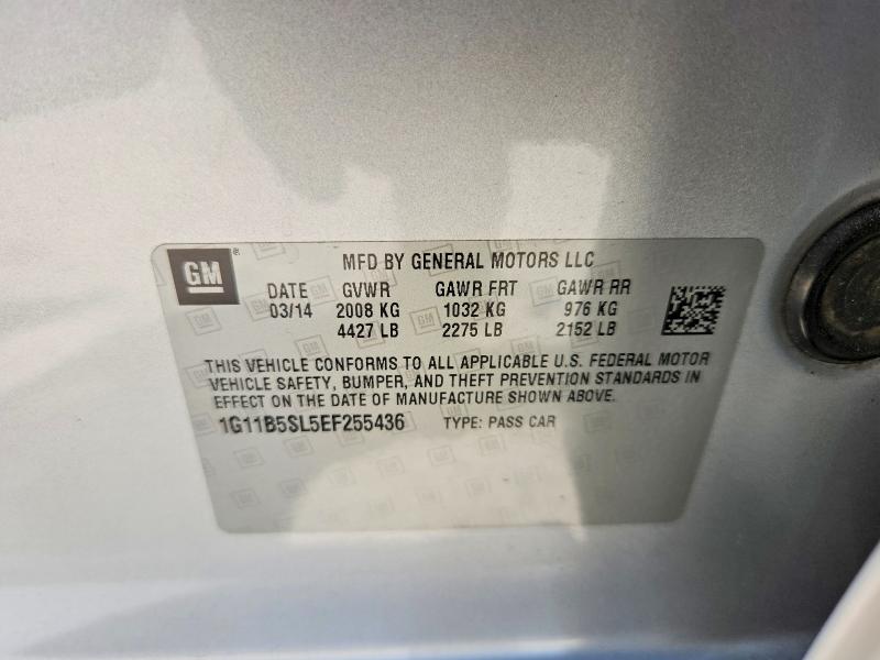 2014 Chevrolet Malibu მანქანა იყიდება აუქციონზე, vin: 1G11B5SL5EF255436, აუქციონის ნომერი: 62680016