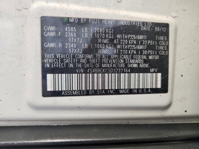 Aukcja sprzedaży 2013 Subaru Outback, vin: 4S4BRCKC5D3232164, numer aukcji: 61903246