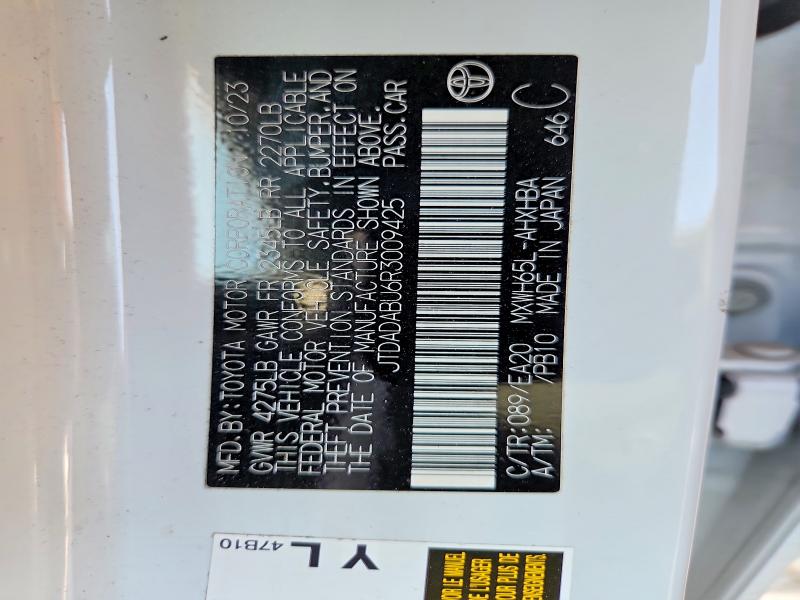 Продажа на аукционе авто 2024 Toyota Prius, vin: JTDADABU6R3009425, номер лота: 60009166