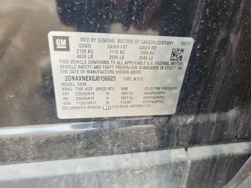 Продаж на аукціоні авто 2018 Chevrolet Equinox, vin: 2GNAXNEX6J6156823, номер лоту: 62598276