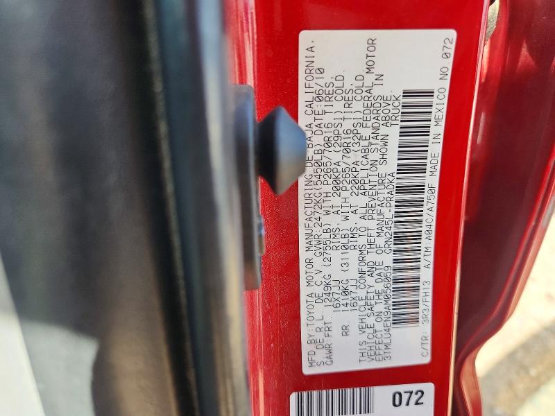 Aukcja sprzedaży 2010 Toyota Tacoma, vin: 3TMLU4EN9AM056059, numer aukcji: 59331406