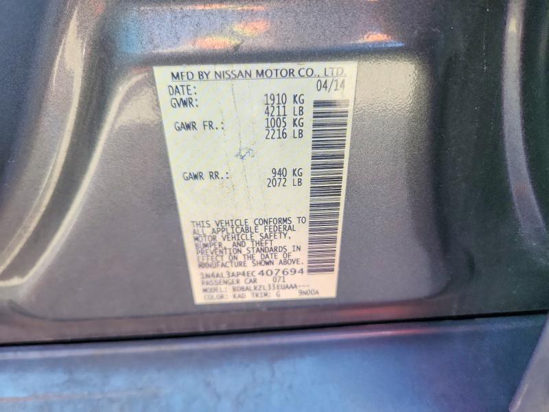 Aukcja sprzedaży 2014 Nissan Altima, vin: 1N4AL3AP4EC407694, numer aukcji: 62547786